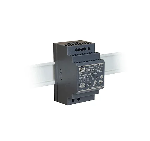 Meanwell Hdr-60-24 24V Smps Güç Kaynağı İnce Model 60 W 24V 2.5A Pano Tip En Ekonomik Seri - 1