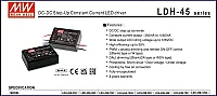 Meanwell Ldh-45B-350 Dc Giriş Sabit Akım Led Dsürücü Solar Akü Beslemeli İn 18-32VDC Out21-126VDC 350Ma Step-Up - 5