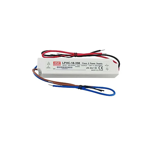Meanwell Lphc-18-350 6-48VDC 350Ma Ip67 Led Sürücü - 1