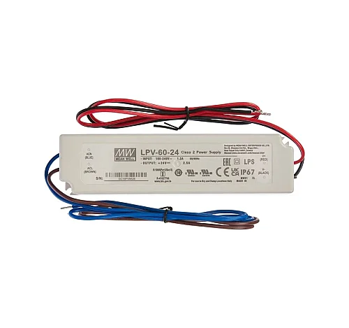 Meanwell Lpv-60-24 24VDC 2.5A Ip67 Led Sürücü - 1