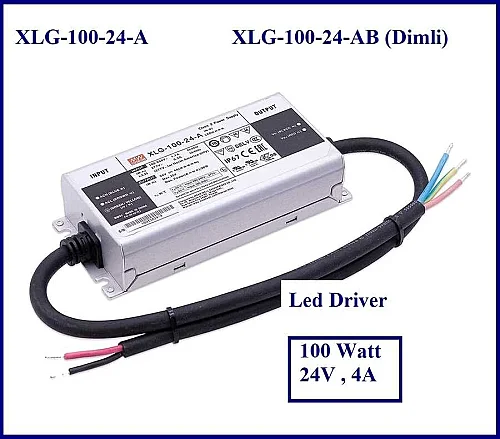 Meanwell Xlg-100-24 Led Driver Dış Mekan Ip67 24VDC Sabit Akım 4A - 2