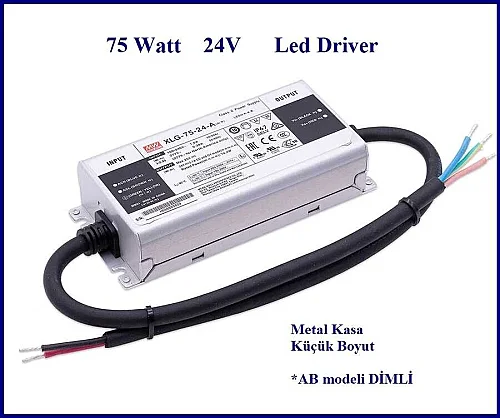 Meanwell Xlg-75-24-A 75W 24V Metal Kasa Ip67 Led Driver - 2