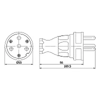 Mete Enerji 401003 3X25A Düz Fiş - 2