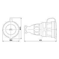 Mete Enerji 401022 3X25A Uzatma Priz - 2