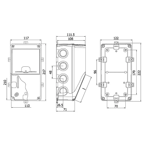 Mete Enerji 40202505 110X210X106 Kombinasyon 5 Sigorta Modüllü - 2