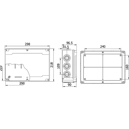 Mete Enerji 40203005 210X290X90 Termoplastik Buat Gri - 2