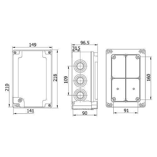 Mete Enerji 40204005 140X210X90 Termoplastik Buat Gri - 2