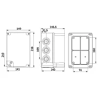 Mete Enerji 40204205 140X210X140 Termoplastik Buat Derin Kapaklı Gri - 2