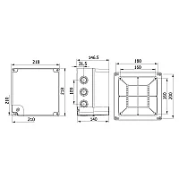 Mete Enerji 40205205 210X210X140 Termoplastik Buat Derin Kapaklı Gri - 2