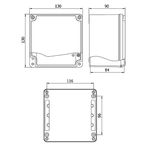 Mete Enerji 402511 130X130X90 Alüminyum Buat - 2