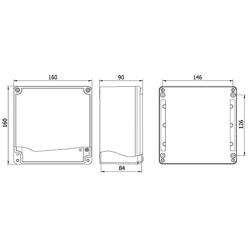 Mete Enerji 402516 160X160X90 Alüminyum Buat - 2