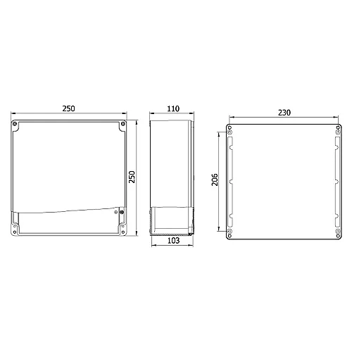 Mete Enerji 402524 250X250X110 Alüminyum Buat - 2
