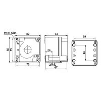 Mete Enerji 402600 80X80X73 Alüminyum Buton Kutusu 1 Li - 2