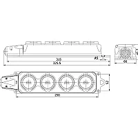 Mete Enerji 404007 1X16A 4'lü Grup Priz - 2