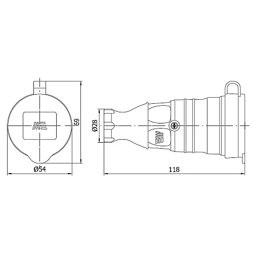 Mete Enerji 404010 1X16A Uzatma Priz - 2