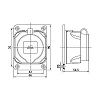 Mete Enerji 404012 1X16A Duvar Priz - 2
