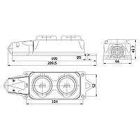 Mete Enerji 404014 1X16A 3'lü Grup Priz - 2
