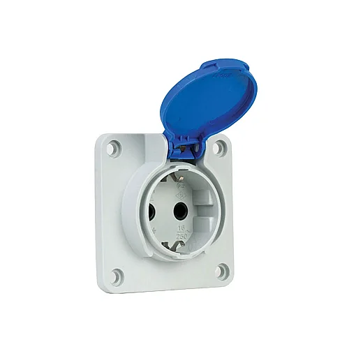 Mete Enerji 40402005 1X16A Makine Priz Yan Girişli Gri - 1