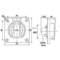 Mete Enerji 40402005 1X16A Makine Priz Yan Girişli Gri - 2