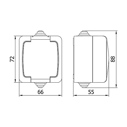Mete Enerji 40500605 Nemli Yer Ups Kapaklı Topraklı Priz Gri - 2