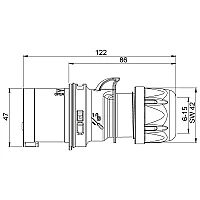 Mete Enerji 406101V 3X16A Düz Fiş Ip44 Vidalı - 2