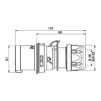 Mete Enerji 406105V 5X16A Düz Fiş Ip44 Vidalı - 2