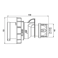Mete Enerji 406110V 4X32A Düz Fiş Ip67 Vidalı - 2