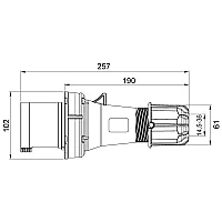 Mete Enerji 406115 4X63A Düz Fiş Ip44 - 2