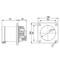 Mete Enerji 406229 4X63A Makine Fiş Düz Ip44 - 2