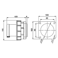 Mete Enerji 406235 5X63A Makine Fiş Düz Ip67 - 2