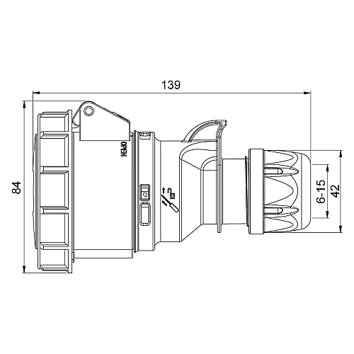 Mete Enerji 406404V 4X16A Uzatma Priz Ip67 Vidalı - 2