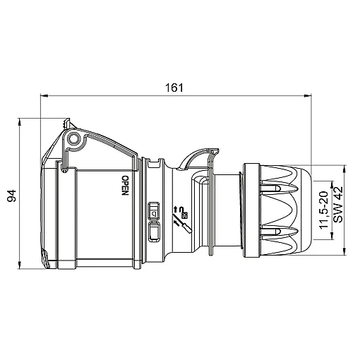 Mete Enerji 406409V 4X32A Uzatma Priz Ip44 Vidalı - 2