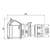 Mete Enerji 406411V 5X32A Uzatma Priz Ip44 Vidalı - 2
