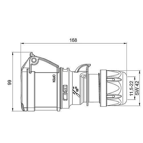 Mete Enerji 406411V 5X32A Uzatma Priz Ip44 Vidalı - 2