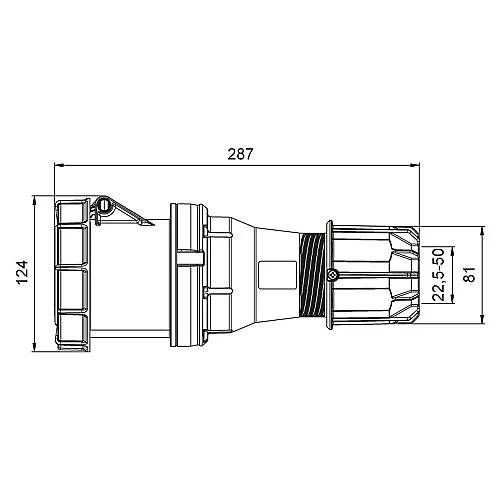 Mete Enerji 406419 4X125A Uzatma Priz Ip67 - 2
