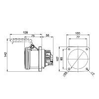 Mete Enerji 406530 4X63A Makine Priz Düz Ip44 - 2