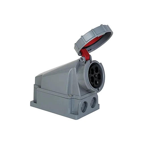 Mete Enerji 406624 5X63A Duvar Priz Eğik Gövdeli Ip67 - 1