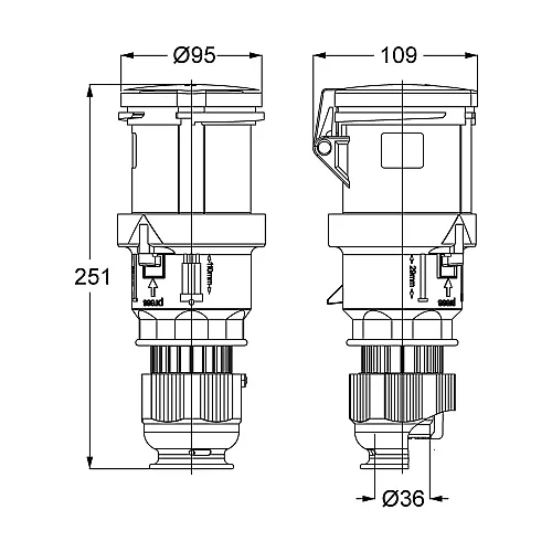 Mete Enerji T31463 5X63A Uzatma Priz Ip44 - 2
