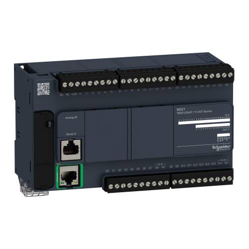 Modicon M221 PLC Kompakt Tip Ethernetli 24 V DC 24 / 16 T 2 x 0-10V / - 1 x RS485 - 1