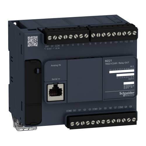 Modicon M221 PLC Kompakt Tip Ethernetsiz 100-240 V AC 14 / 10 R 2 x 0-10V / - 1 x RS485 - 1