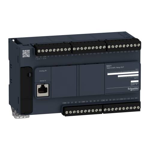 Modicon M221 PLC Kompakt Tip Ethernetsiz 100-240 V AC 24 / 16 R 2 x 0-10V / - 1 x RS485 - 1