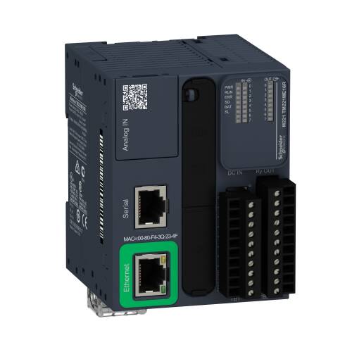 Modicon M221 PLC Modüler Tip Ethernetli 24 V DC 8 / 8 R 2 x 0-10V / - 1 x RS485 - 1