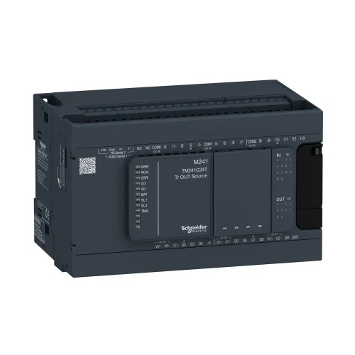 Schneider Electric TM241C24T Modicon M241 PLC Kompakt Tip Ethernetsiz 24 V DC 14 / 10 T - 2 x RS485 - 1