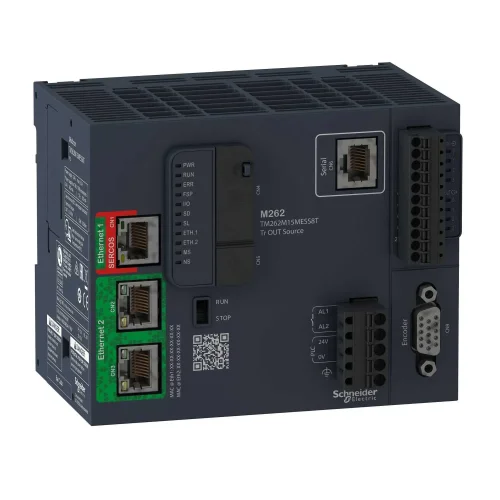 Schneider Electric TM262M15MESS8T Modicon M262 Motion PLC 2 X Ethernet IP/Modbus TCP(1) 1 X Sercos 1 X Serial Line - 1