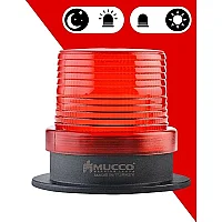 Mucco SNT-115-B-ND-5 12-24V AC/DC Buzzer'sız Fotosel Sinyal İşareti - Kırmızı - 1
