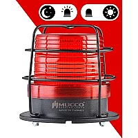 Mucco SNT-115-ND-KFS-1 12-24V AC/DC Buzzer'sız Koruma Kafesli Fotosel Sinyal İşareti - Kırmızı - 1