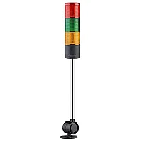 Mucco SNT-7012-F3-D-30U 12-24V AC/DC Flaşörlü Buzzer'sız Üç Katmanlı Katlanabilir Taban Yığın Işıkları 30cm - 1