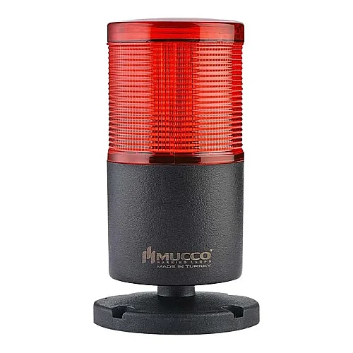 Mucco SNT-7013-C1-3 12-24V AC/DC Yanıp Sönen Buzzer'sız Tek Katmanlı Yüzey Yığın Lambaları Uzatmasız - Sarı - 1