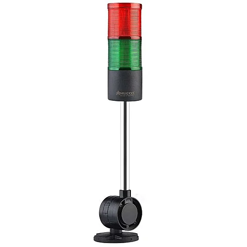 Mucco SNT-7013-CB2-D-20U 12-24V AC/DC Flaşörlü Buzzer'sız İki Katmanlı 20cm Katlanabilir Taban Işıkları - 1
