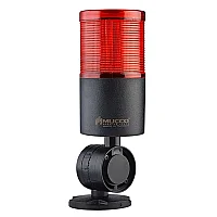 Mucco SNT-7013-D1-1-D 12-24V AC/DC Döner Işık Buzzer'sız Uzantı Olmadan Tek Katmanlı Katlanabilir Taban Yığın Işıkları - Kırmızı - 1
